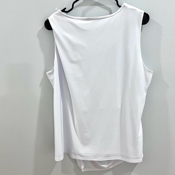 Kim Rogers white gathered side top size XL NWOT - Picture 5 of 7